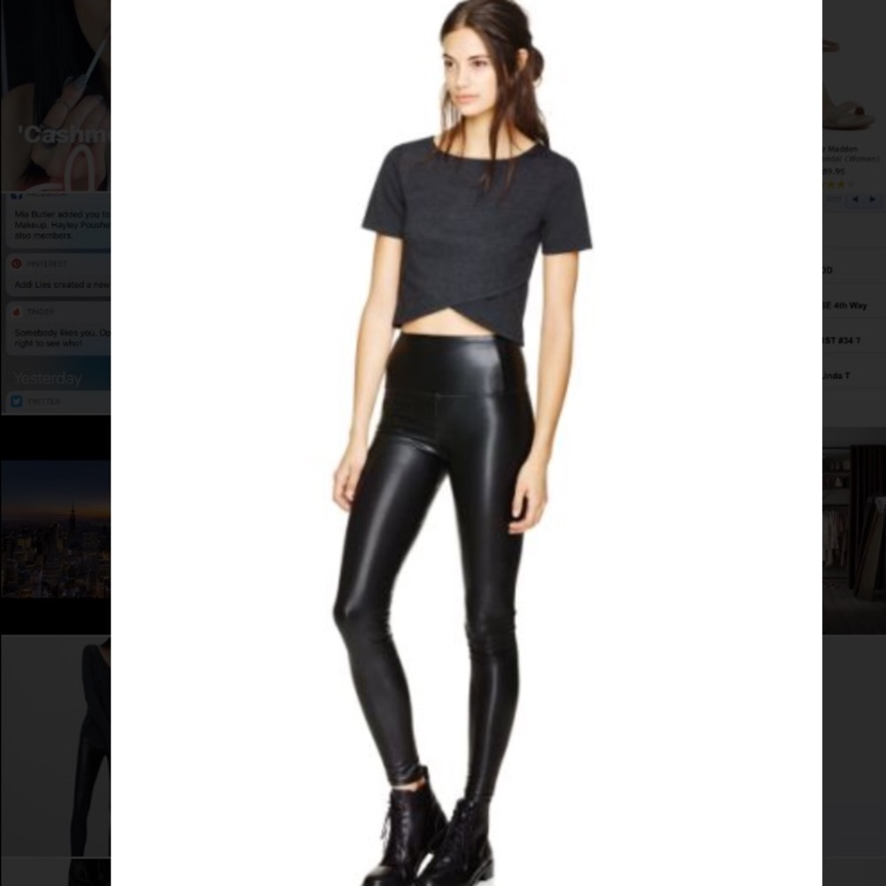 Aritzia Daria vegan leather pants